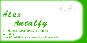 alex antalfy business card